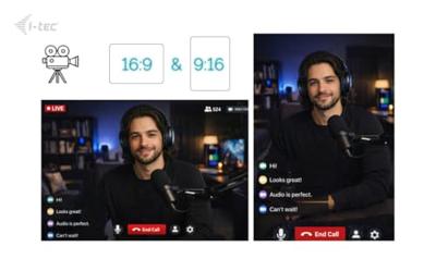 i-tec I-TEC SOLOMON 700 STREAM 4K Webcam Webcam 3840 x 2160 Pixel