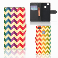 Huawei P9 Lite Telefoon Hoesje Zigzag Multi Color - thumbnail