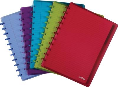 Atoma Trendy schrift, ft A4 +, 120 bladzijden, gelijnd, met 6 tabbladen en 5 showtassen, in geassorteerde Atoma Trendy schrift, ft A4 +, 120 bladzijden, gelijnd, met 6 tabbladen en 5 showtassen, in geassorteerde
