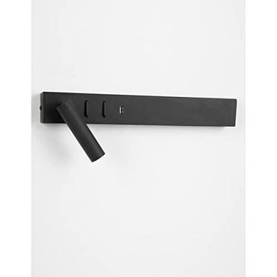 Lyora BedlampjeVida links zwart met usb - 9533522