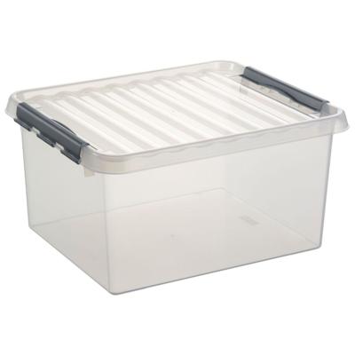 Sunware Q-Line Opbergbox 36L Transparant/Grijs Sunware Q-Line Opbergbox 36L Transparant/Grijs