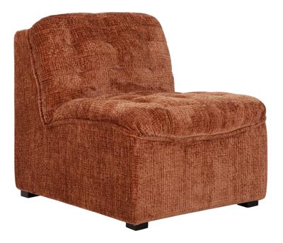 MUST Living Fauteuil 'Liberty' Grof Velvet, kleur Cinnamon