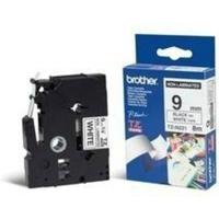 Brother TZe-N221 Labeltape ongelamineerd Kunststof Tapekleur: Wit Tekstkleur: Zwart 9 mm 8 m - thumbnail