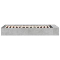 Bedframe bewerkt hout betongrijs 75x190 cm - thumbnail