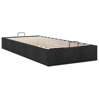 Bedframe zonder matras 100x200 cm stof zwart - thumbnail