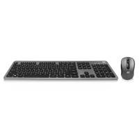 ACT AC5710 Draadloos Toetsenbord + Muis | Set | USB-C/USB-A ontvanger | Qwerty/US layout | Multimedia | Low Profile - Stille Toets | Zwart/Grijs - thumbnail