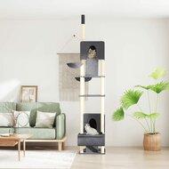 VidaXL Kattenmeubel vloer tot plafond 277-303 cm donkergrijs - thumbnail
