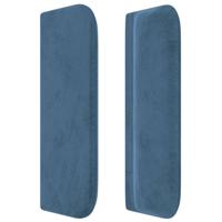 Hoofdbord met randen 103x16x78/88 cm fluweel donkerblauw - thumbnail