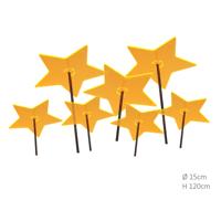 7 stuks! Zonnevangers Ster Geel medium 120x15 cm Cazador Del Sol - Cazador del sol - thumbnail