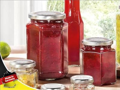 Leifheit 3211 Jampot Zeshoekig 770 ml Glas/Zilver