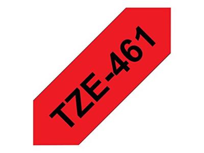 Brother TZE-461 labelprinter-tape Zwart op rood Brother TZE-461 labelprinter-tape Zwart op rood