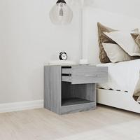 Nachtkastjes met lade 2 st grijs sonoma eikenkleurig - thumbnail