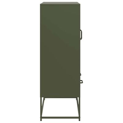 Hoge kast 68x39x111,5 cm staal olijfgroen