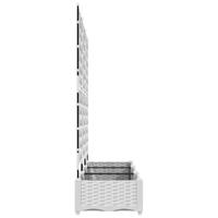 Tuin Bloempot 3 pcs Wit 120 x 40 x 125,5 cm Staal - thumbnail