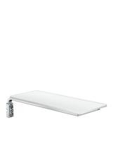 Hansgrohe Casetta planchet van veiligheidsglas E, wit/chroom - thumbnail