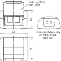 Telegärtner 100021370 Netwerkdoos Opbouw (op muur) CAT 5e, CAT 6, CAT 6A Grijs - thumbnail