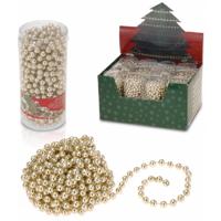 2x Stuks Kerstboomversiering Gouden Kralenslingers Kerstslingers 7,5 Meter - Kerstboom Slingers - thumbnail