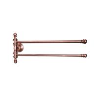 Dubbele Handdoekhouder Sapho Perla Draaibaar 39x16 cm Rose Goud - thumbnail