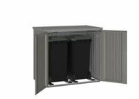 Biohort Alex Duo metalen containerberging 148x88x129 cm kwartsgrijs metallic- - Metaal- Biohort - thumbnail