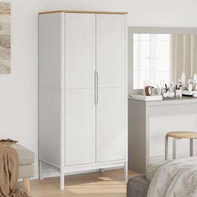 Kledingkast FLORO 77x53x171 cm massief grenenhout wit