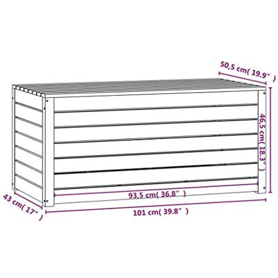 Tuinbox 101x50,5x46,5 cm massief grenenhout honingbruin