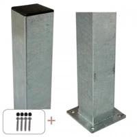 Stalen Paal Met Voetplaat 8 x 8 x 186 CM - thumbnail