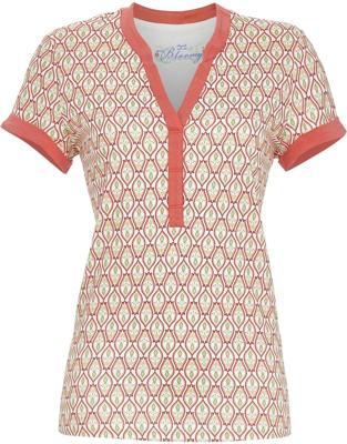 Grafisch patroon pyjamashirt rood Grafisch patroon pyjamashirt rood