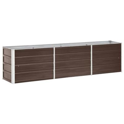 VidaXL Plantenbak verhoogd 240x40x45 cm gegalvaniseerd staal bruin VidaXL Plantenbak verhoogd 240x40x45 cm gegalvaniseerd staal bruin