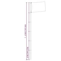 VidaXL Vlaggenmast telescopisch 5,55 m aluminium zilverkleurig - thumbnail