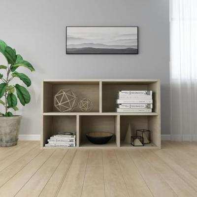 VidaXL Boekenkast/dressoir 50x25x80 cm bewerkt hout sonoma eikenkleur