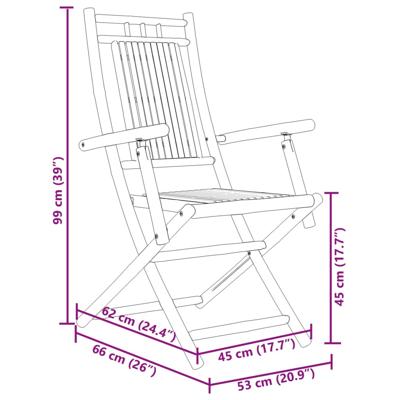 3-delige Bistroset bamboe