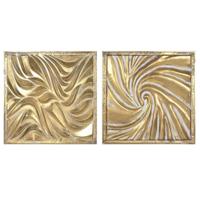 Wanddecoratie Home ESPRIT Gouden 94,5 x 4,5 x 94,5 cm (2 Stuks) - thumbnail