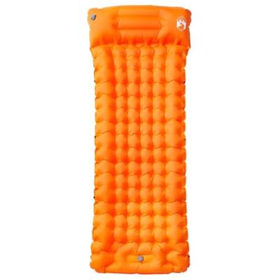 VidaXL Kampeermatras met kussen zelfopblazend 1-persoons oranje