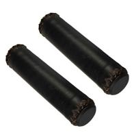 Simson lederen handvatten - zwart, authentieke look, optimaal comfort, geschikt voor grip shift versnelling - thumbnail