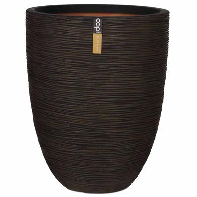 Capi Nature Rib NL vase laag 35x47cm bloempot bruin
