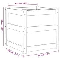 Plantenbak 50x50x50 cm gempregneerd grenenhout - thumbnail