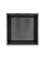 Hotbath &MORE Inbouwnis 30x30x10cm Geborsteld Zwart PVD - thumbnail