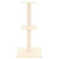 VidaXL Kattenmeubel met sisal krabpalen 73 cm crèmekleurig - thumbnail