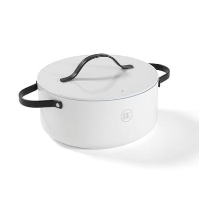 BE Living Braadpan met deksel ø 28 cm - keramische anti-aanbaklaag - geschikt voor alle warmtebronnen - wit