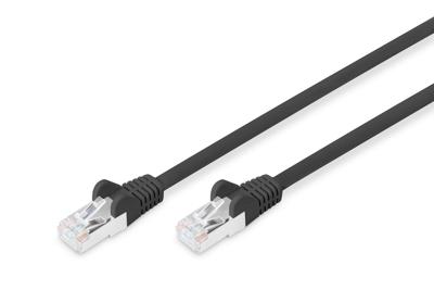 Digitus DB-160144-030-S RJ45 Netwerkkabel, patchkabel CAT 6 S/FTP 3.00 m Zwart Halogeenvrij, Verdraaide paren 1 stuk(s)