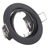 Spot Armatuur GU10 - Trion - GU10 Inbouwspot - Rond - Zwart - Aluminium - Kantelbaar Ø83mm - thumbnail