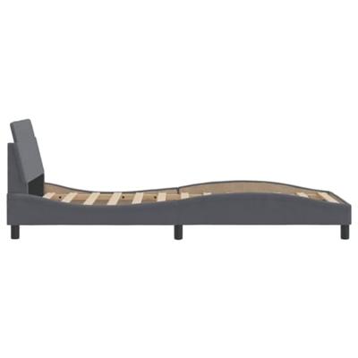 Bedframe zonder matras 90x200 cm fluweel donkergrijs
