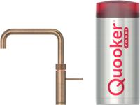 Quooker Fusion Square messing patina met COMBI boiler 3-in-1 kokend water kraan - thumbnail