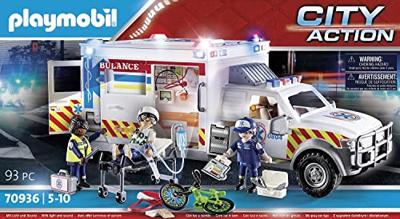 Playmobil 70936 City Action US Ambulance + Licht en Geluid - thumbnail