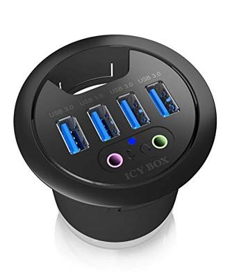 ICY BOX USB-C (USB 3.2 Gen 2) multiport hub 6 poorten Zwart ICY BOX USB-C (USB 3.2 Gen 2) multiport hub 6 poorten Zwart