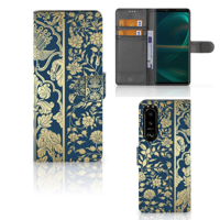 Sony Xperia 5III Hoesje Beige Flowers - thumbnail