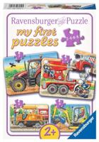 Ravensburger Mijn Eerste Puzzels puzzelset Op het werk - 2 + 4 + 6 + 8 stukjes - thumbnail