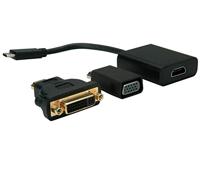 VALUE Beeldscherm Adapter USB Type C - VGA + HDMI + DVI - thumbnail