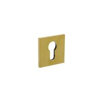 Olivari Vierkant rozetTira profielcilindergat mat messing - 1572BTS - thumbnail