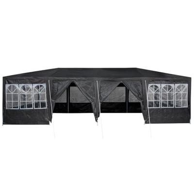 Feesttent met 12 zijwanden Antraciet 8x4 m PE